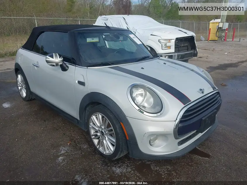 2017 Mini Convertible Cooper VIN: WMWWG5C37H3D00301 Lot: 44617991