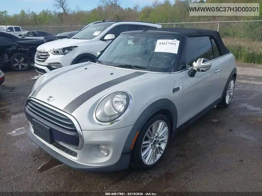 2017 Mini Convertible Cooper VIN: WMWWG5C37H3D00301 Lot: 44617991