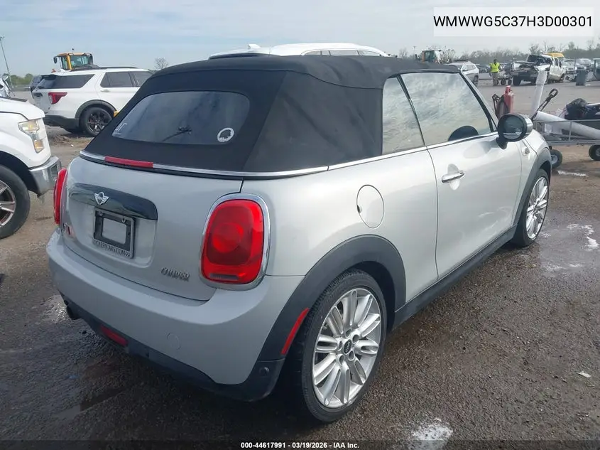 2017 Mini Convertible Cooper VIN: WMWWG5C37H3D00301 Lot: 44617991