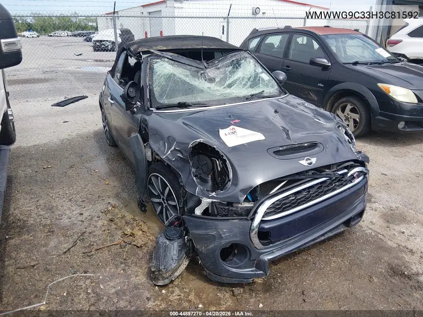 2017 Mini Convertible Cooper S VIN: WMWWG9C33H3C81592 Lot: 44897270