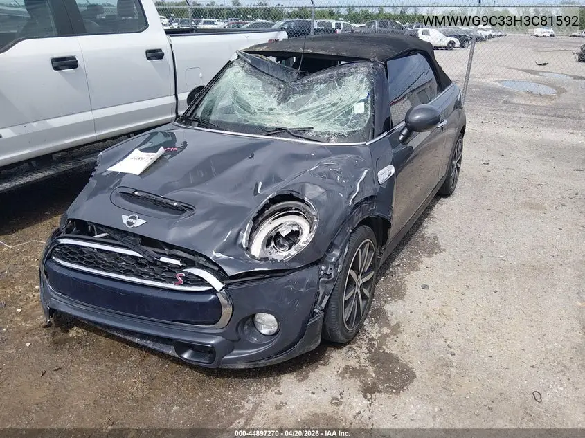 2017 Mini Convertible Cooper S VIN: WMWWG9C33H3C81592 Lot: 44897270