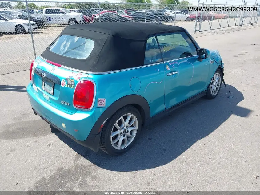 2017 Mini Convertible Cooper VIN: WMWWG5C35H3C99309 Lot: 45087719