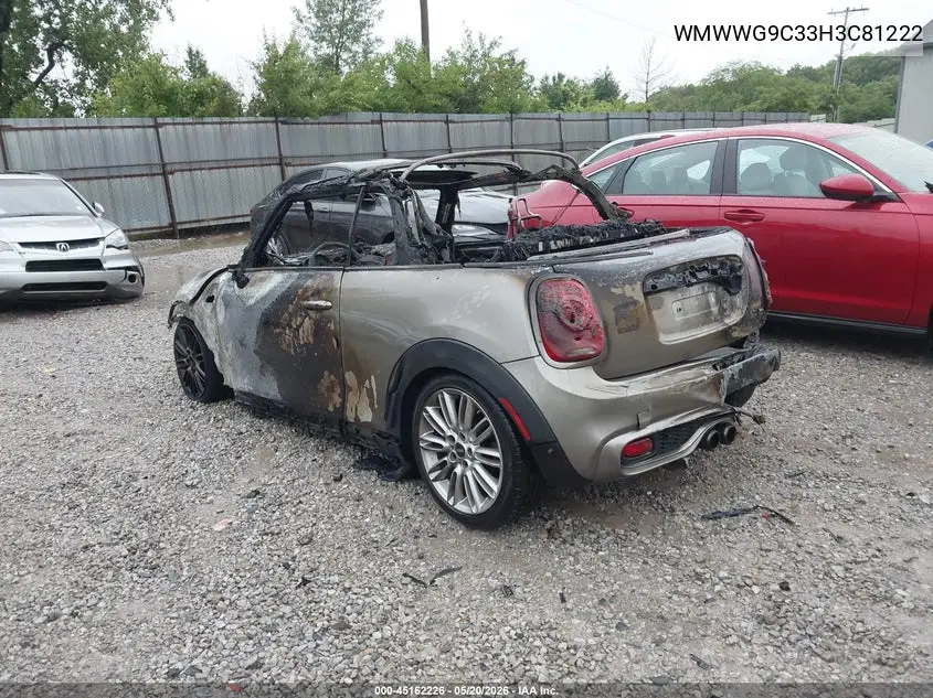 2017 Mini Convertible Cooper S VIN: WMWWG9C33H3C81222 Lot: 45162226