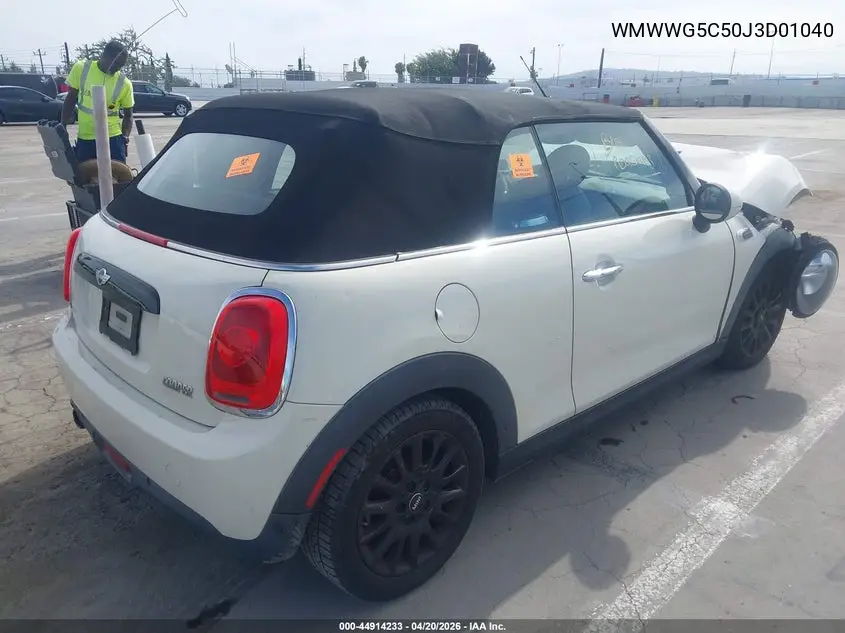 2018 Mini Convertible Cooper VIN: WMWWG5C50J3D01040 Lot: 44914233