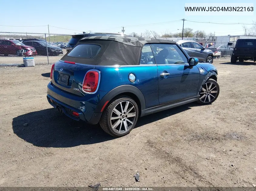 2021 Mini Convertible Cooper S VIN: WMWWJ5C04M3N22163 Lot: 44812346