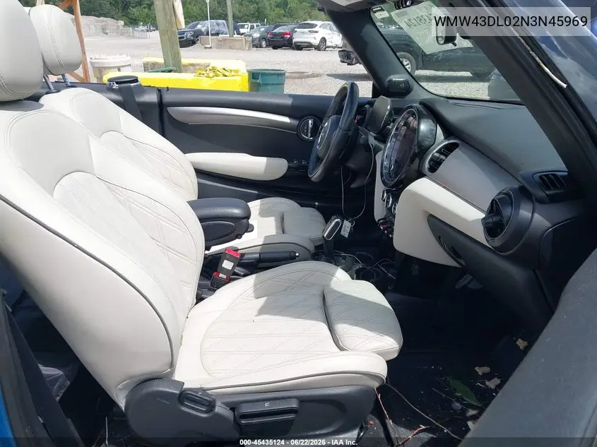2022 Mini Convertible Cooper S VIN: WMW43DL02N3N45969 Lot: 45435124