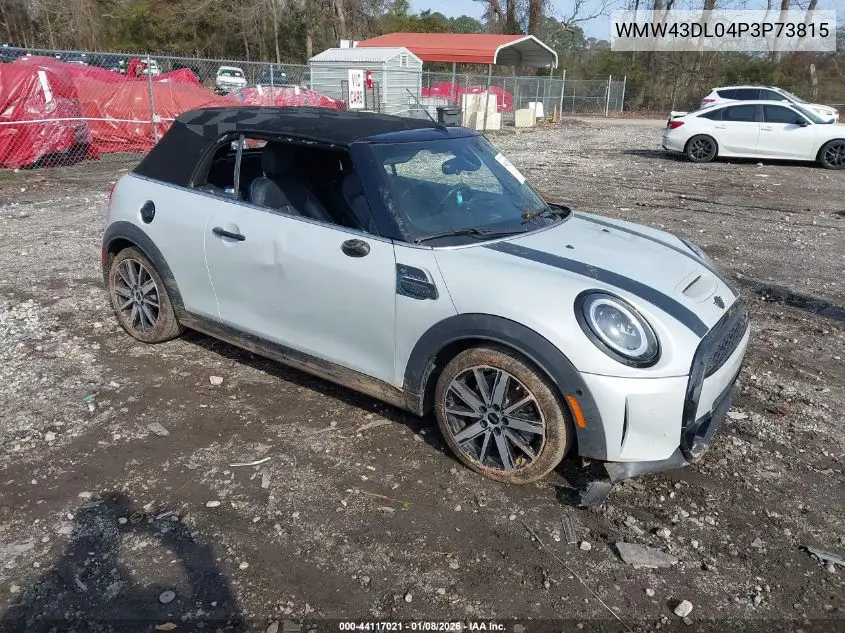 2023 Mini Convertible Cooper S VIN: WMW43DL04P3P73815 Lot: 44117021