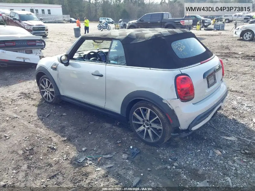 2023 Mini Convertible Cooper S VIN: WMW43DL04P3P73815 Lot: 44117021