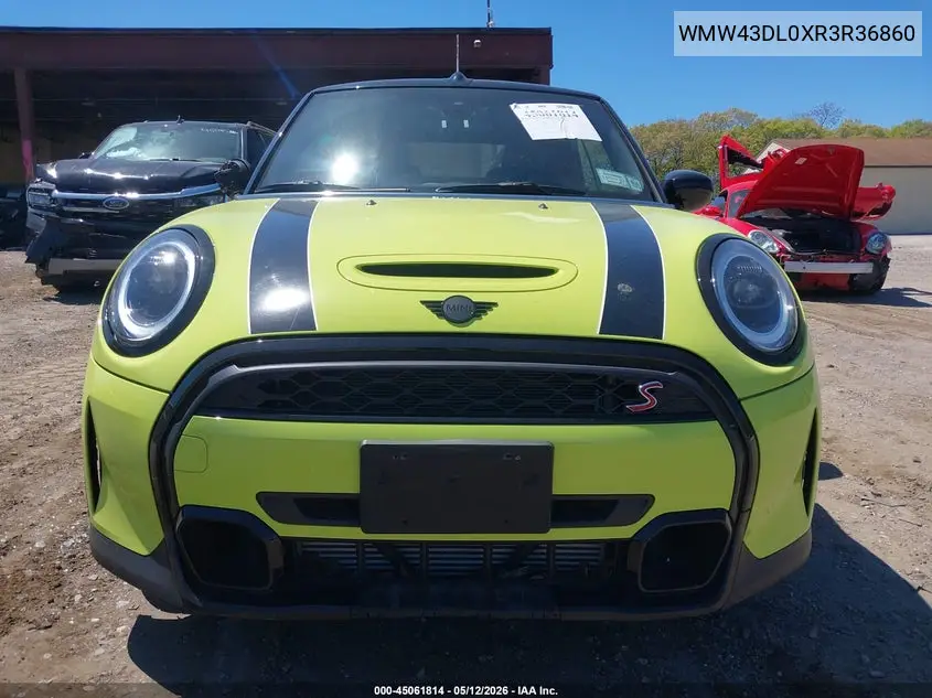 2024 Mini Convertible Cooper S VIN: WMW43DL0XR3R36860 Lot: 45061814