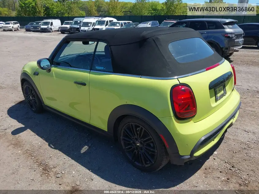 2024 Mini Convertible Cooper S VIN: WMW43DL0XR3R36860 Lot: 45061814