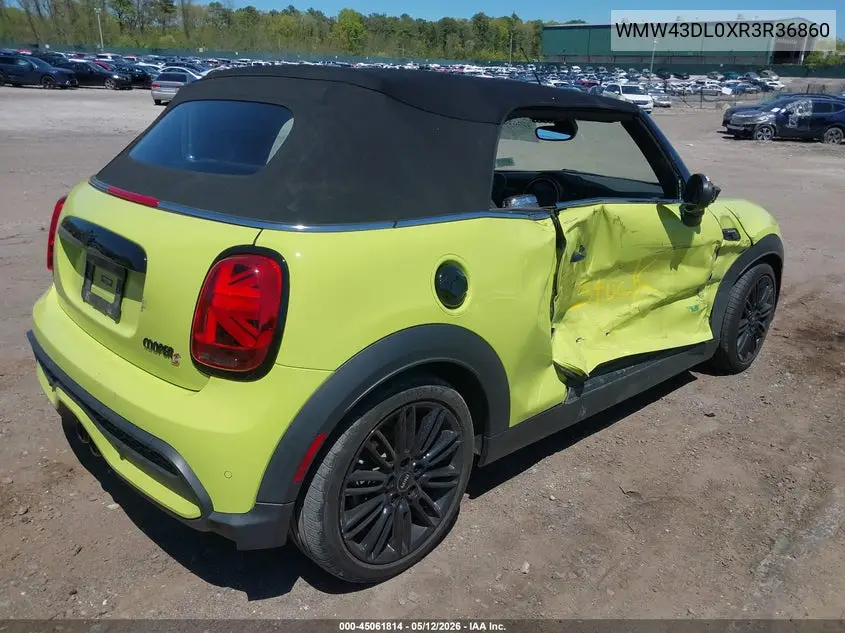 2024 Mini Convertible Cooper S VIN: WMW43DL0XR3R36860 Lot: 45061814