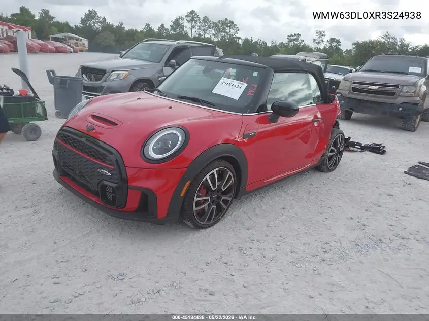 2024 Mini Convertible John Cooper Works VIN: WMW63DL0XR3S24938 Lot: 45184428