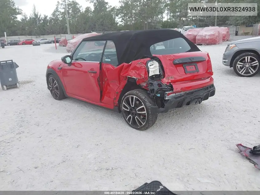2024 Mini Convertible John Cooper Works VIN: WMW63DL0XR3S24938 Lot: 45184428