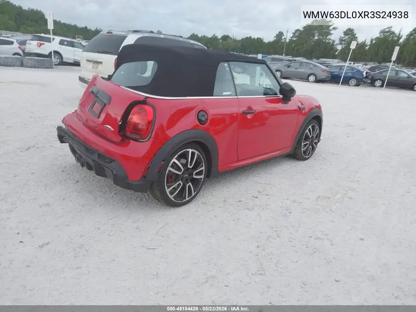 2024 Mini Convertible John Cooper Works VIN: WMW63DL0XR3S24938 Lot: 45184428