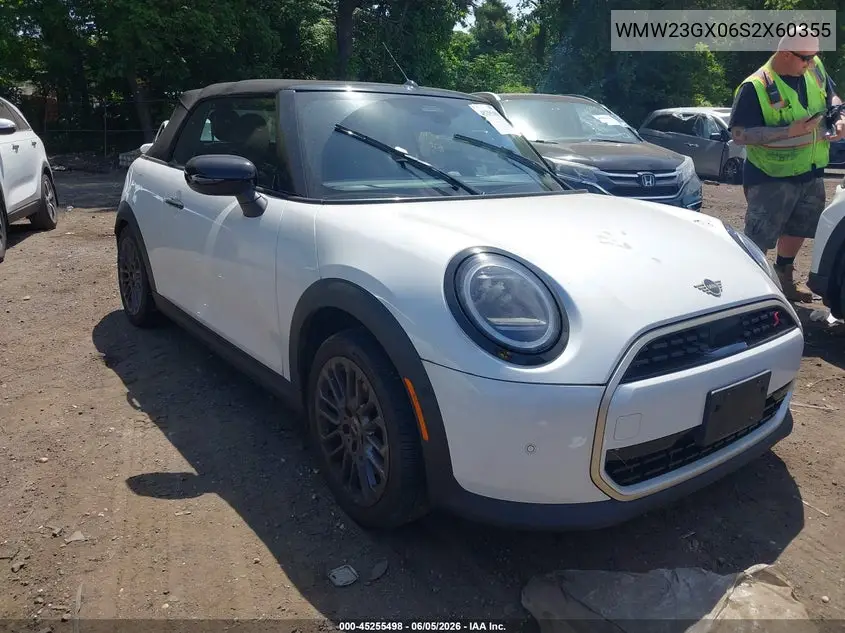 2025 Mini Convertible Cooper S VIN: WMW23GX06S2X60355 Lot: 45255498