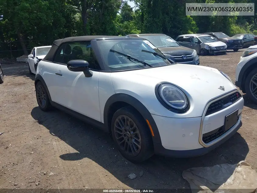 2025 Mini Convertible Cooper S VIN: WMW23GX06S2X60355 Lot: 45255498
