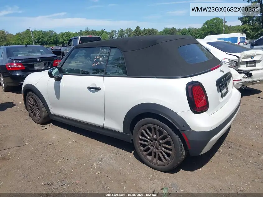 2025 Mini Convertible Cooper S VIN: WMW23GX06S2X60355 Lot: 45255498