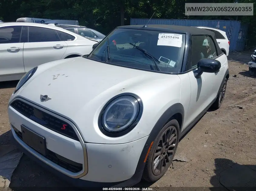 2025 Mini Convertible Cooper S VIN: WMW23GX06S2X60355 Lot: 45255498