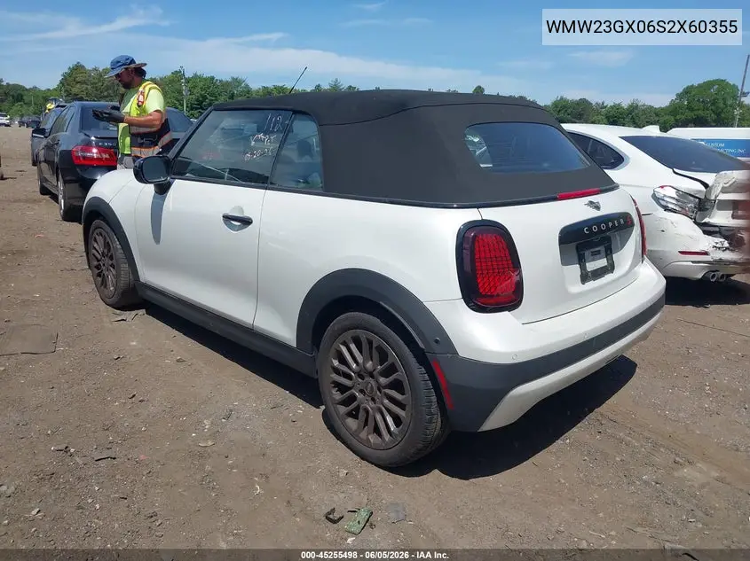 2025 Mini Convertible Cooper S VIN: WMW23GX06S2X60355 Lot: 45255498