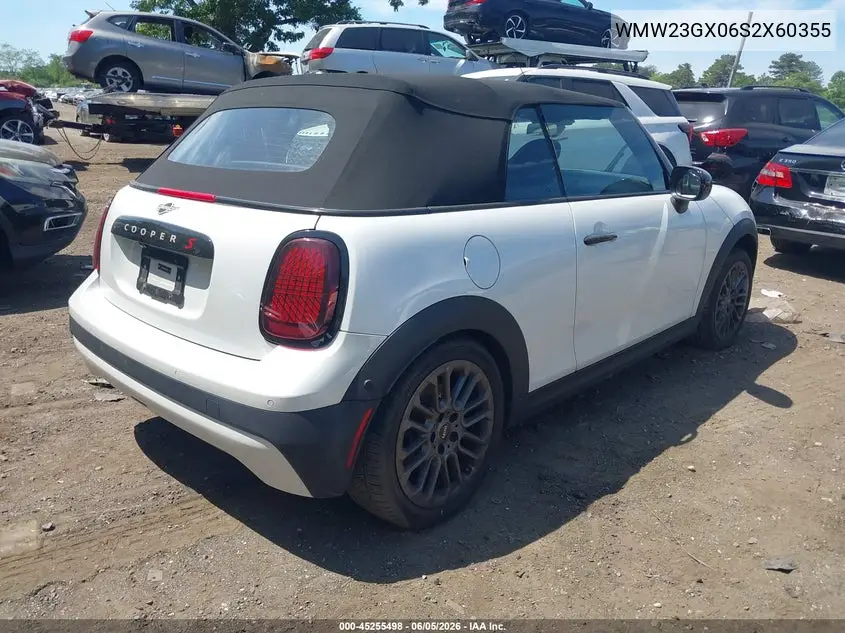 2025 Mini Convertible Cooper S VIN: WMW23GX06S2X60355 Lot: 45255498