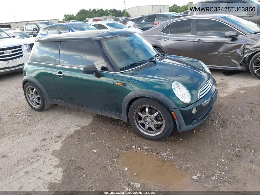2005 Mini Cooper VIN: WMWRC33425TJ63850 Lot: 45304263