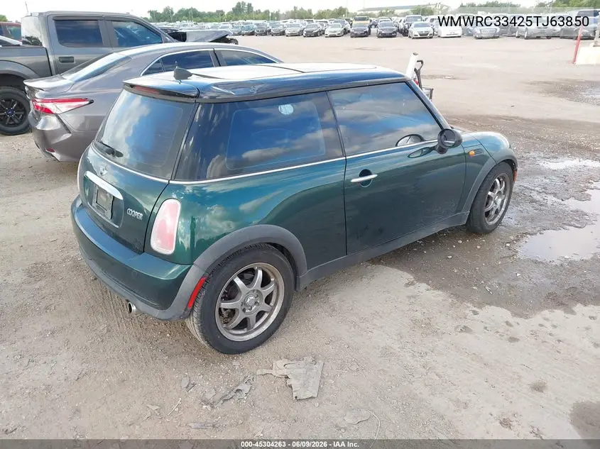 2005 Mini Cooper VIN: WMWRC33425TJ63850 Lot: 45304263
