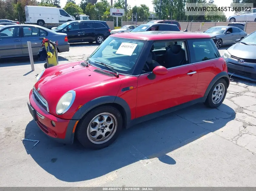 2005 Mini Cooper VIN: WMWRC33455TJ68122 Lot: 45433712