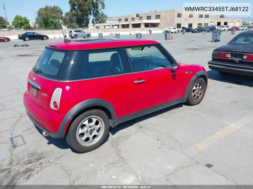 2005 Mini Cooper VIN: WMWRC33455TJ68122 Lot: 45433712
