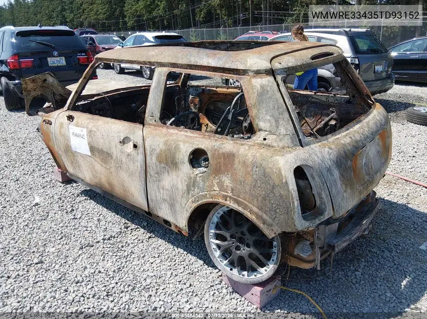 2005 Mini Cooper S VIN: WMWRE33435TD93152 Lot: 45484542