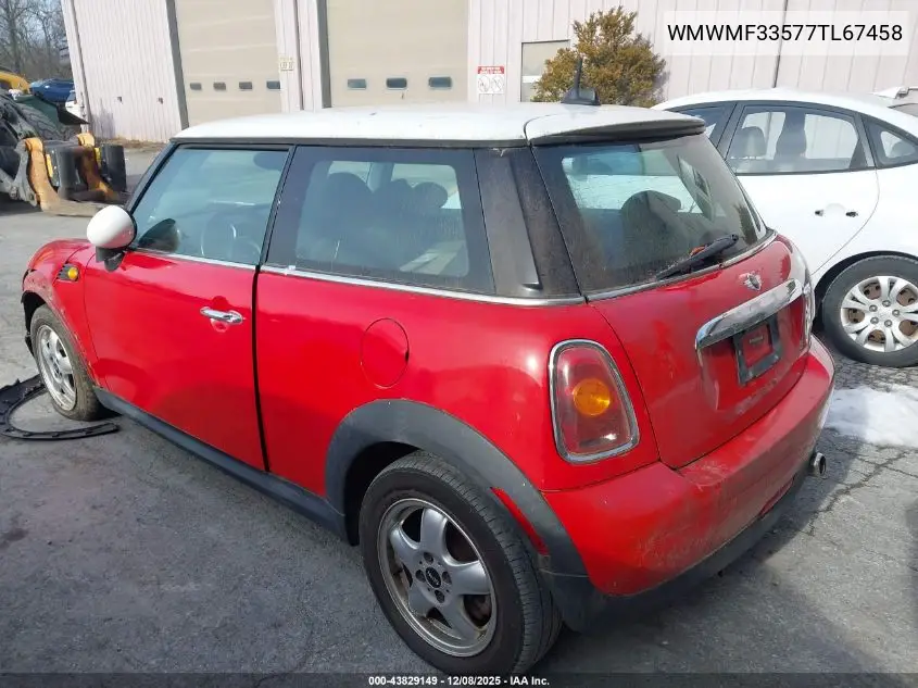 WMWMF33577TL67458 2007 Mini Cooper