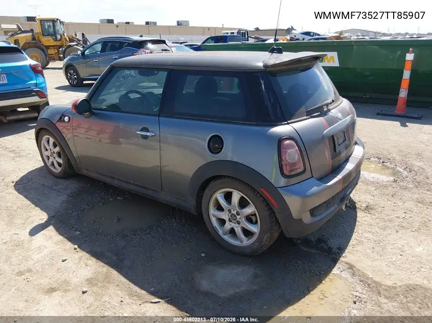 2007 Mini Cooper S VIN: WMWMF73527TT85907 Lot: 45602213
