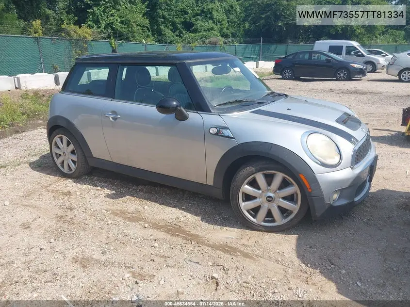 2007 Mini Cooper S VIN: WMWMF73557TT81334 Lot: 45634554