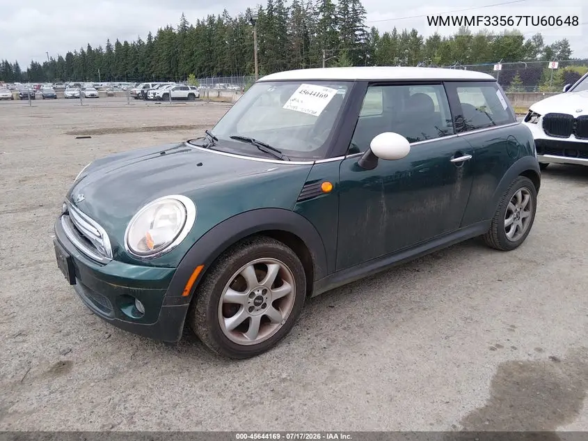 2007 Mini Cooper VIN: WMWMF33567TU60648 Lot: 45644169