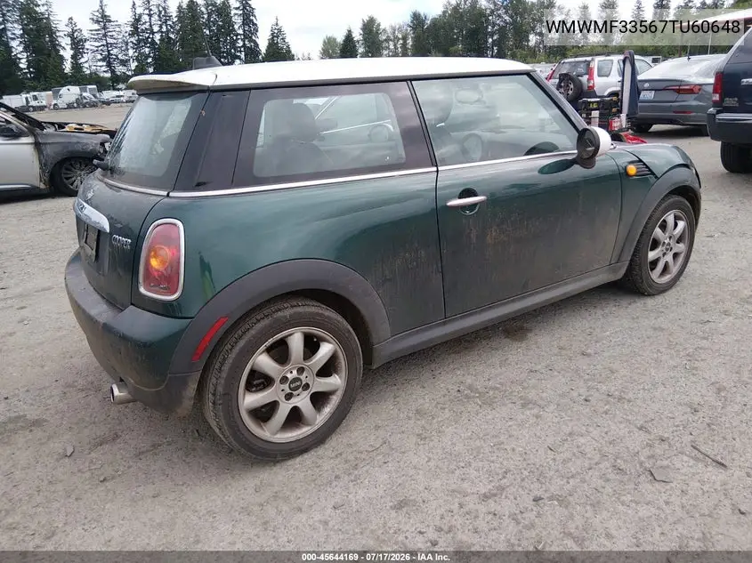 2007 Mini Cooper VIN: WMWMF33567TU60648 Lot: 45644169
