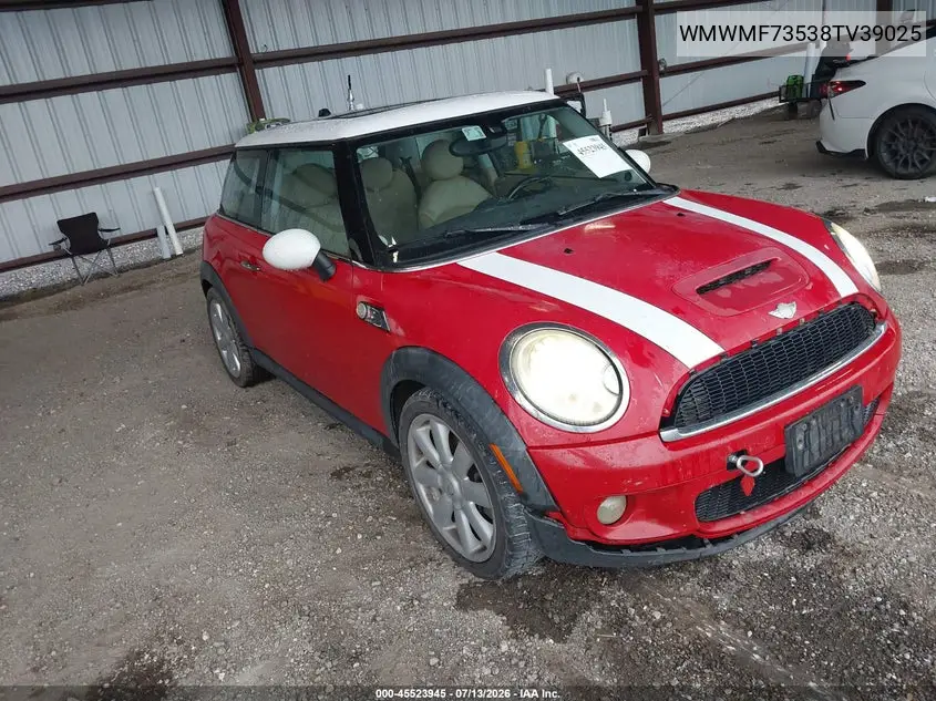 2008 Mini Cooper S VIN: WMWMF73538TV39025 Lot: 45523945
