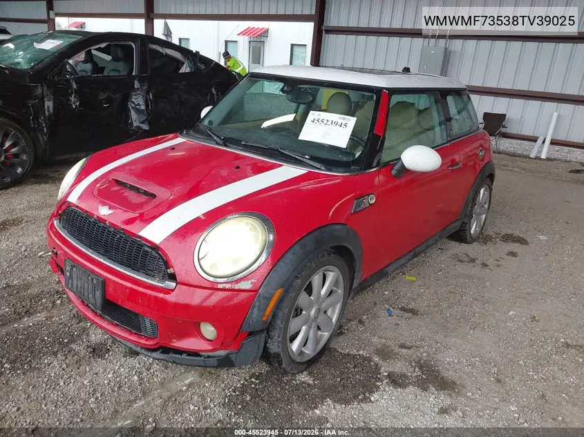2008 Mini Cooper S VIN: WMWMF73538TV39025 Lot: 45523945