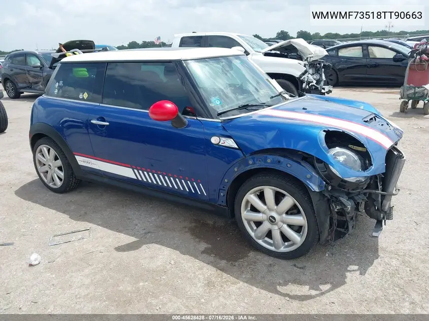 2008 Mini Cooper S VIN: WMWMF73518TT90663 Lot: 45628428