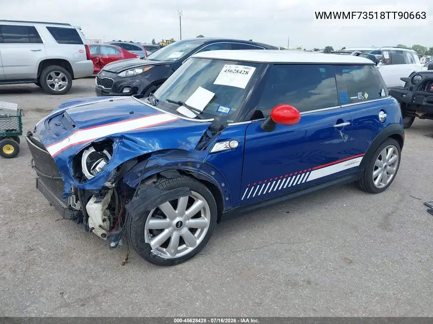 2008 Mini Cooper S VIN: WMWMF73518TT90663 Lot: 45628428