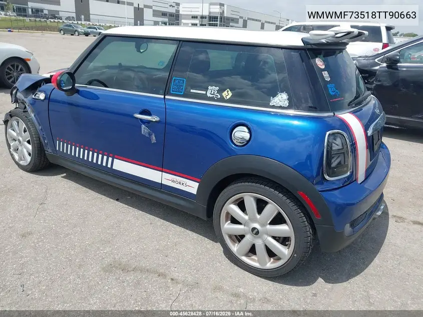 2008 Mini Cooper S VIN: WMWMF73518TT90663 Lot: 45628428