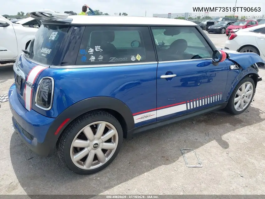 2008 Mini Cooper S VIN: WMWMF73518TT90663 Lot: 45628428