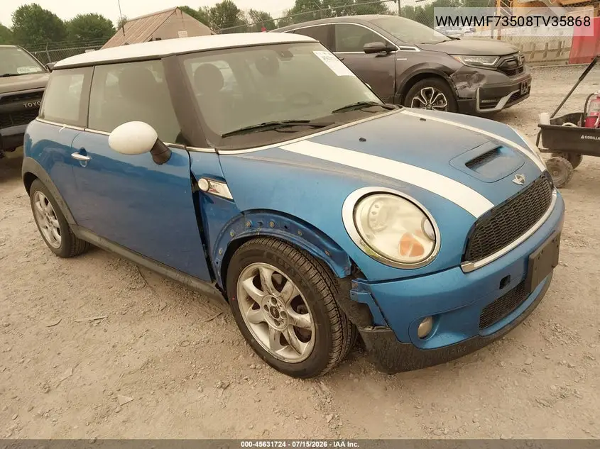 2008 Mini Cooper S VIN: WMWMF73508TV35868 Lot: 45631724