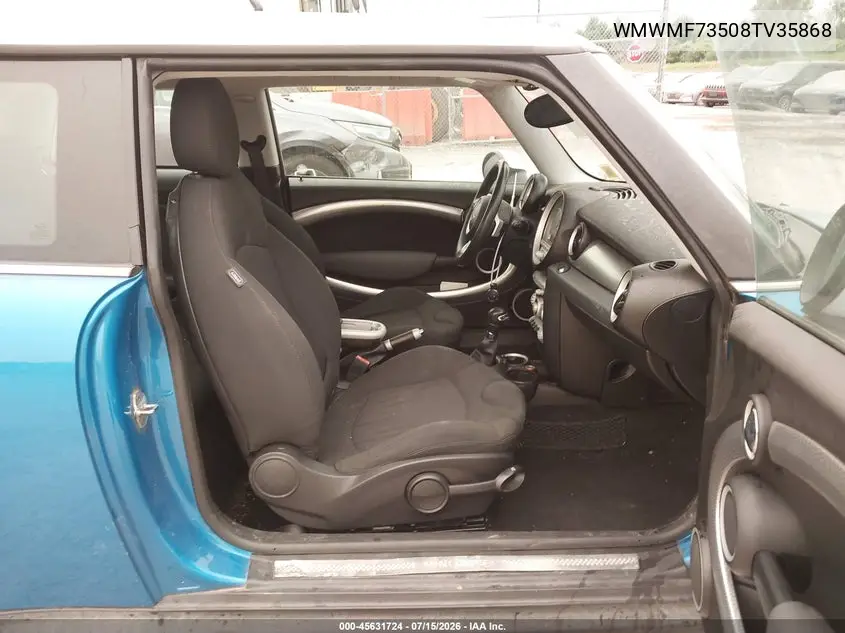 2008 Mini Cooper S VIN: WMWMF73508TV35868 Lot: 45631724