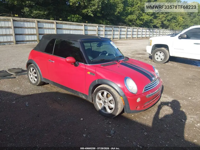 2008 Mini Cooper VIN: WMWRF33578TF68223 Lot: 45660259