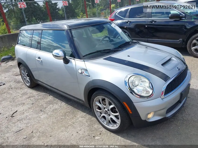 2009 Mini Cooper S Clubman VIN: WMWMM33519TP92621 Lot: 45543458