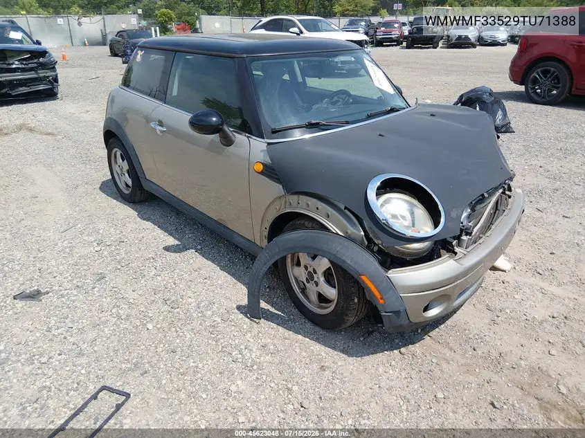 2009 Mini Cooper VIN: WMWMF33529TU71388 Lot: 45623048