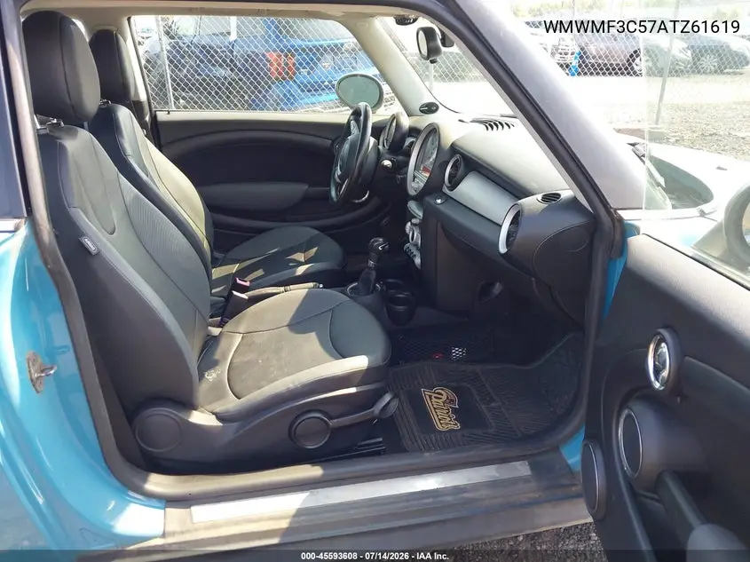 2010 Mini Cooper VIN: WMWMF3C57ATZ61619 Lot: 45593608