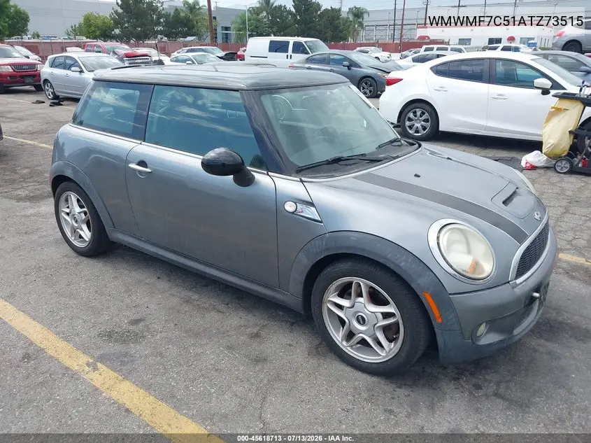 2010 Mini Cooper S VIN: WMWMF7C51ATZ73515 Lot: 45618713