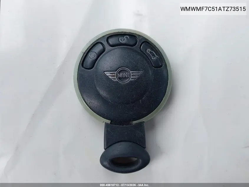 2010 Mini Cooper S VIN: WMWMF7C51ATZ73515 Lot: 45618713