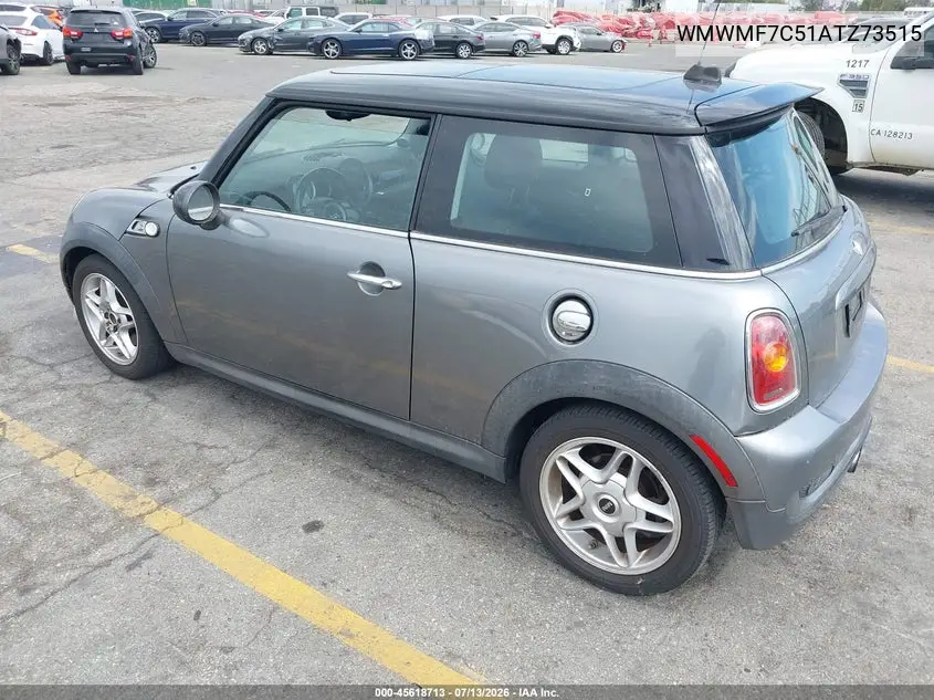 2010 Mini Cooper S VIN: WMWMF7C51ATZ73515 Lot: 45618713