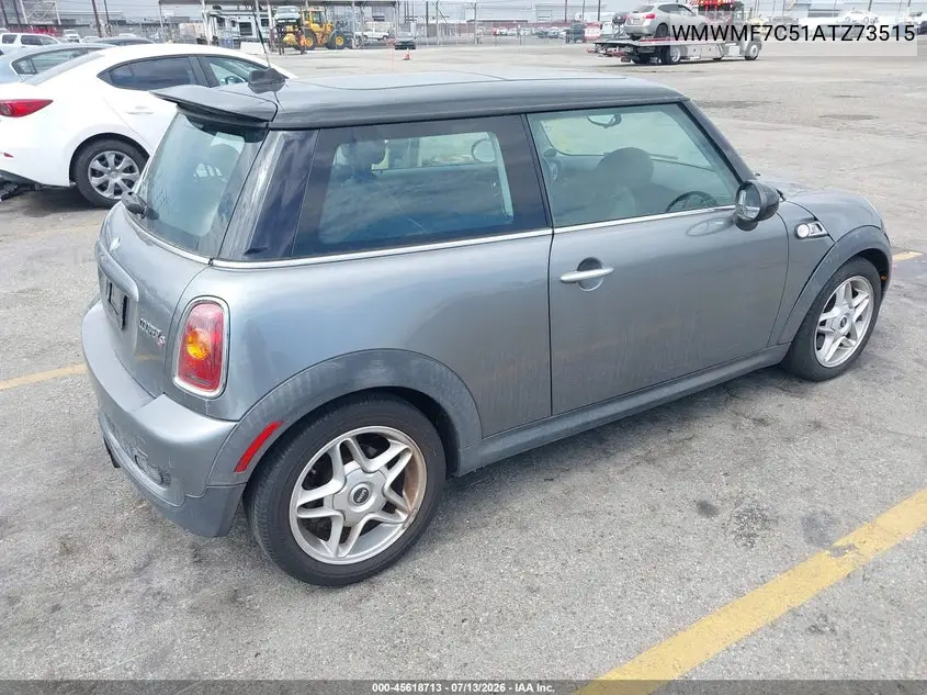 2010 Mini Cooper S VIN: WMWMF7C51ATZ73515 Lot: 45618713